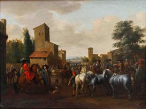 Jan Vincentz van der Vinne (Haarlem, 1663 - 1721), Mercato dei cavalli